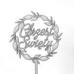 Topper ze sklejki Chrzest �wi�ty, wianek 3 (�rednica 12...