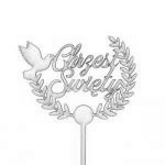 Topper ze sklejki Chrzest �wi�ty, p�wianek z go��bkiem...