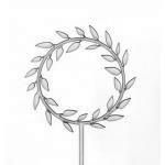 Topper ze sklejki Wianek listki ostre - Mill Art