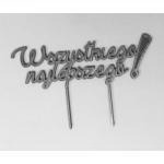 Topper czarny Wszystkiego najlepszego! (12 x 5 cm) - To...