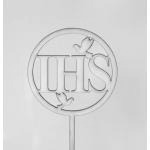 Topper ze sklejki IHS z go��bkami w okr�gu (�rednica 12...