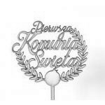 Topper ze sklejki Pierwsza Komunia �wi�ta, p�wianek - ...