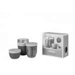 Miski na przek�ski zestaw (3 sztuki), niebieski - Ellip...