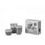 Miski na przek�ski zestaw (3 sztuki), czerwony - Ellips...