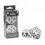 Papilotki do muffin�w w kolorze bia�ym z motywem choine...