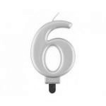 �wieczka na tort „6” z�ota metaliczna  - Go...