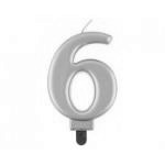 �wieczka na tort „6” r�owe z�oto  - Godan