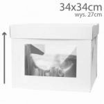 Pude�ko do transportu ciast i tort�w z bocznymi okienka...