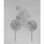 Topper ze sklejki, kolarz (wysoko��: 12 cm)  - Mill Art