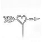 Topper ze sklejki serce ze strza�� - Mill Art