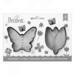 Foremki plastikowe, motyl i tulipan (2 sztuki) - Decora...