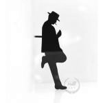 Topper na bok tortu z pleksi Kowboj, czarny (wysoko��: ...