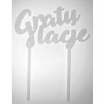 Topper Gratulacje mi�towy (11 x 6 cm) - Topper ART