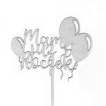 Topper ze sklejki Mam ju� roczek, baloniki (12 cm) - Mi...