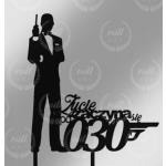 Topper z plexi Agent 00 z napisem �ycie zaczyna si� po ...