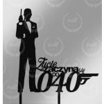Topper z plexi Agent 00 z napisem �ycie zaczyna si� po ...