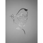 Ozdoba na tort twarz kobiety, z�ota (12 cm) - Mill Art