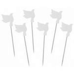 Pikery go��bki, bia�e (12 szt.) - Godan