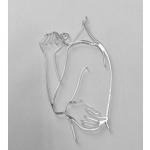 Ozdoba na tort kszta�t kobiety, z�ota (14 cm) - Mill Art