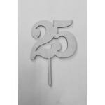Topper ze sklejki cyfra 25 - Mill Art