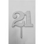 Topper ze sklejki cyfra 21 - Mill Art