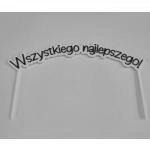Topper napis w p�okr�gu wszystkiego najlepszego, zielo...