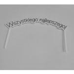 Topper napis w p�okr�gu wszystkiego najlepszego, r�ow...