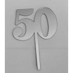 Topper cyfra 50, z�oty - Topper ART
