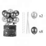 Topper girlanda balonowa na tort z�oto-niebieska - CakeL