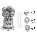 Topper girlanda balonowa na tort z�ota - CakeL