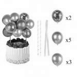 Topper girlanda balonowa na tort z�oto-fioletowa - CakeL