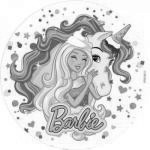 Op�atek jadalny na tort Barbie (20 cm) -  CK