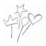 Toppery akrylowe (korona, balonik, serce, gwiazdka)  ze...