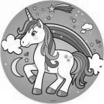 Op�atek jadalny na tort jednoro�ec (20 cm) -  CL