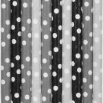 S�omki papierowe, bia�e kropki mix (10 szt.) - CL