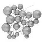 Dekoracja na tort kuleczki na piku brokatowe z�ote, top...