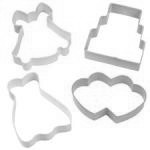 Foremki do wykrawania ciastek w �lubnych kszta�tach (4 ...