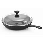 Patelnia �eliwna emaliowana z pokryw� (�rednica: 28 cm)...